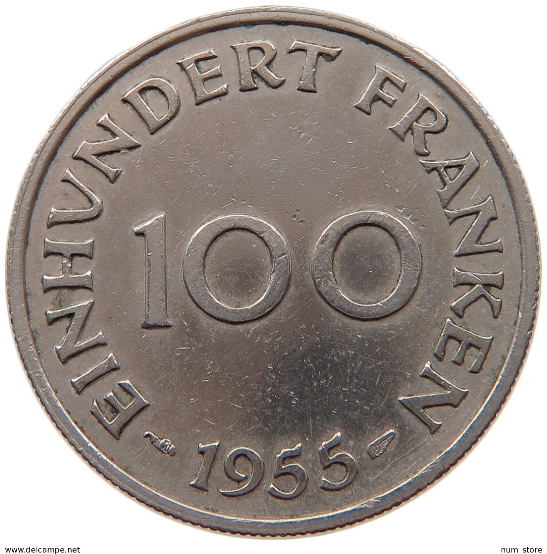 SAARLAND 100 FRANKEN 1955  #c063 0401 - 100 Franchi