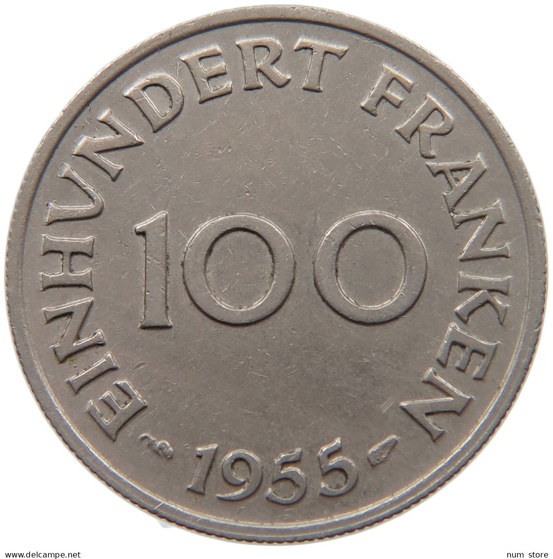 SAARLAND 100 FRANKEN 1955  #c010 0251 - 100 Franken