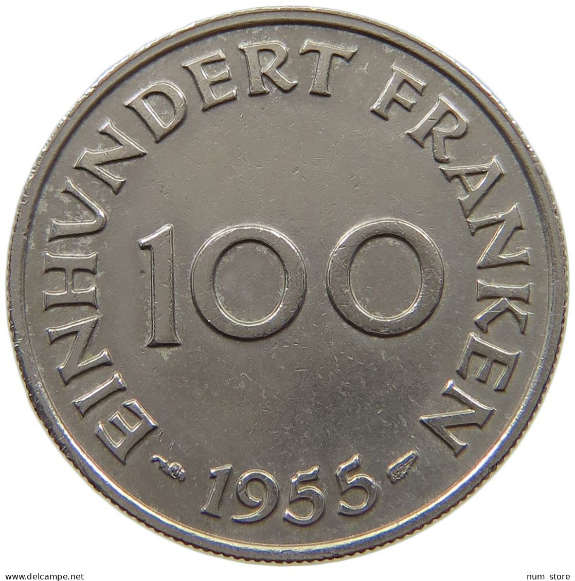 SAARLAND 100 FRANKEN 1955  #a089 0565 - 100 Francos