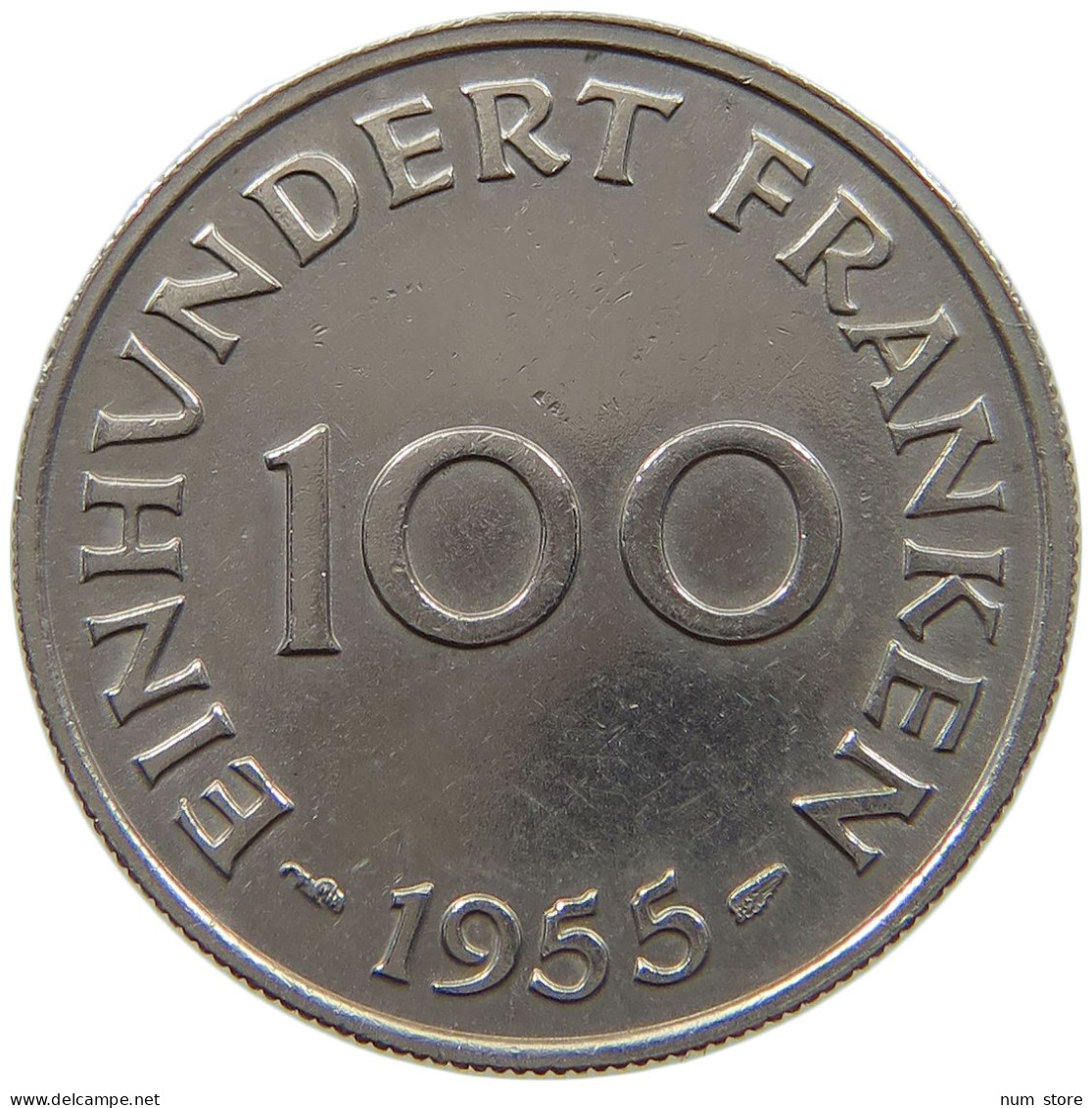 SAARLAND 100 FRANKEN 1955  #a089 0573 - 100 Franken