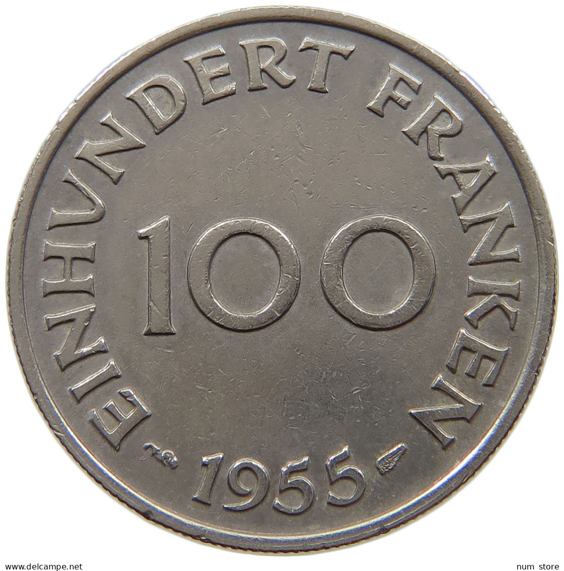SAARLAND 100 FRANKEN 1955  #a089 0563 - 100 Francos