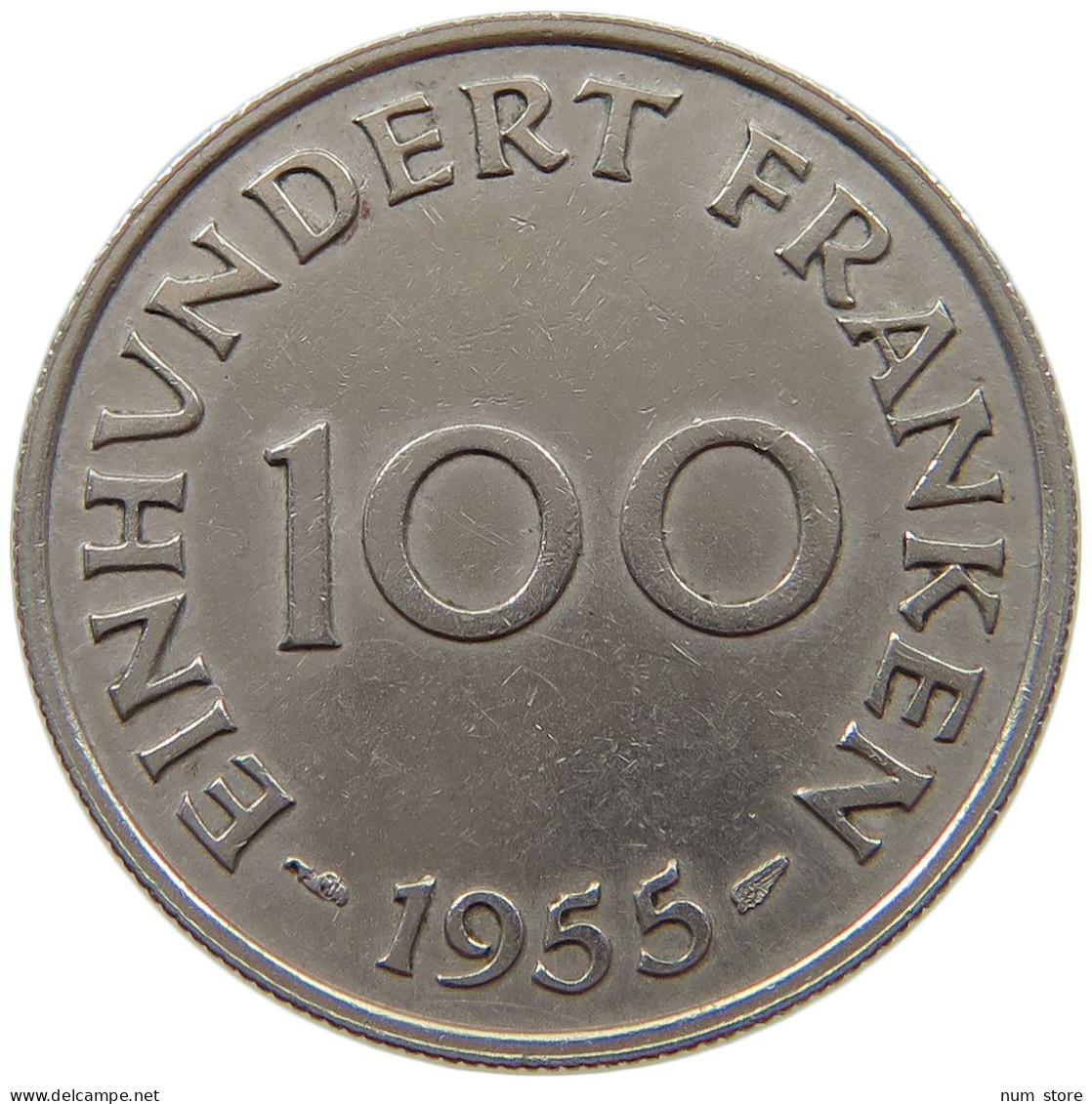 SAARLAND 100 FRANKEN 1955  #a043 0305 - 100 Franchi
