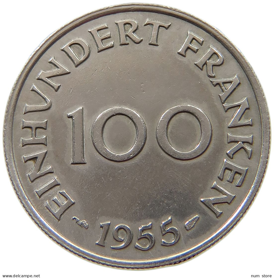 SAARLAND 100 FRANKEN 1955  #a015 0729 - 100 Francos