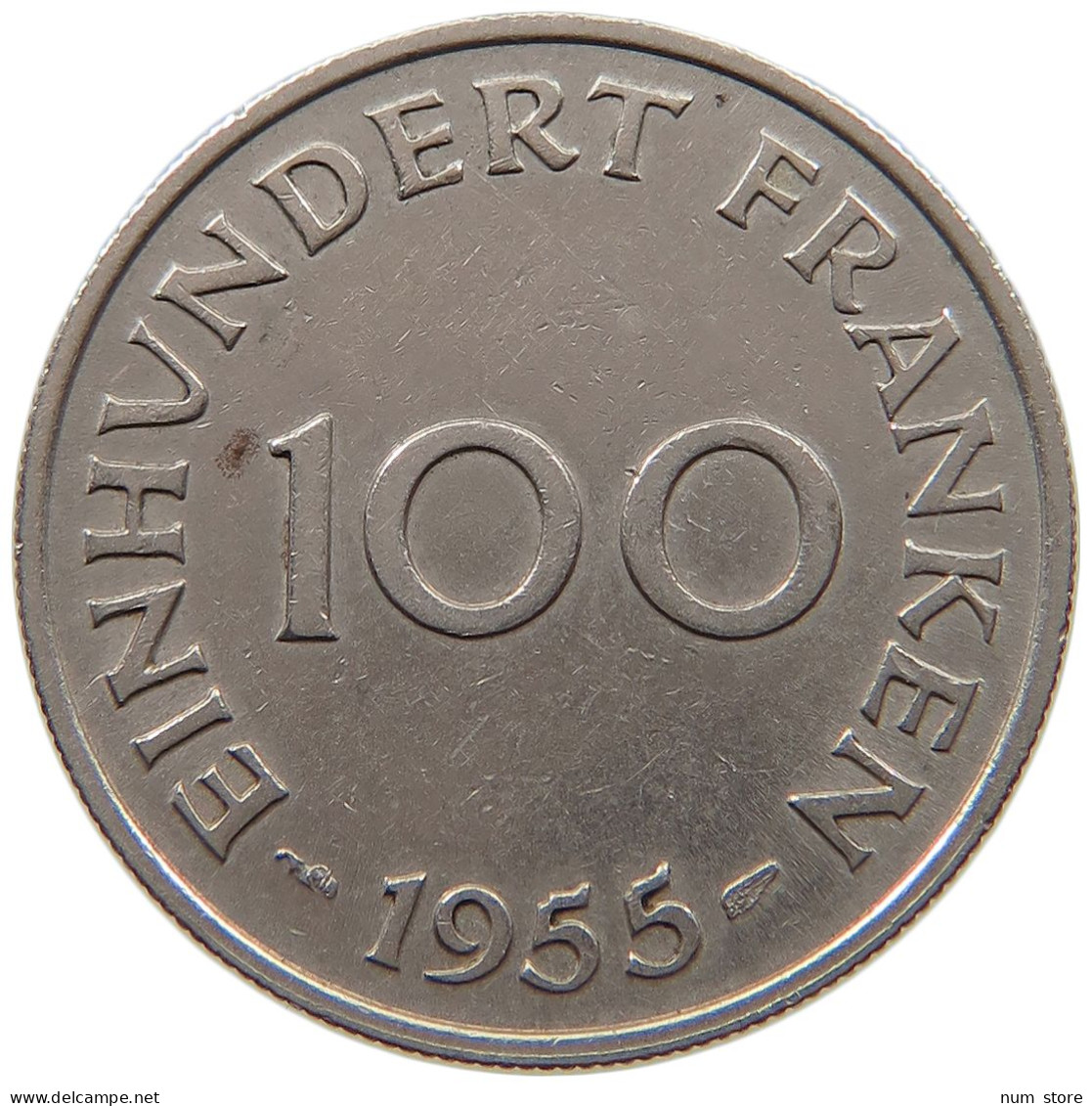 SAARLAND 100 FRANKEN 1955  #a045 1135 - 100 Franchi