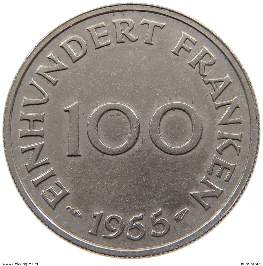 SAARLAND 100 FRANKEN 1955  #a043 0309 - 100 Francos