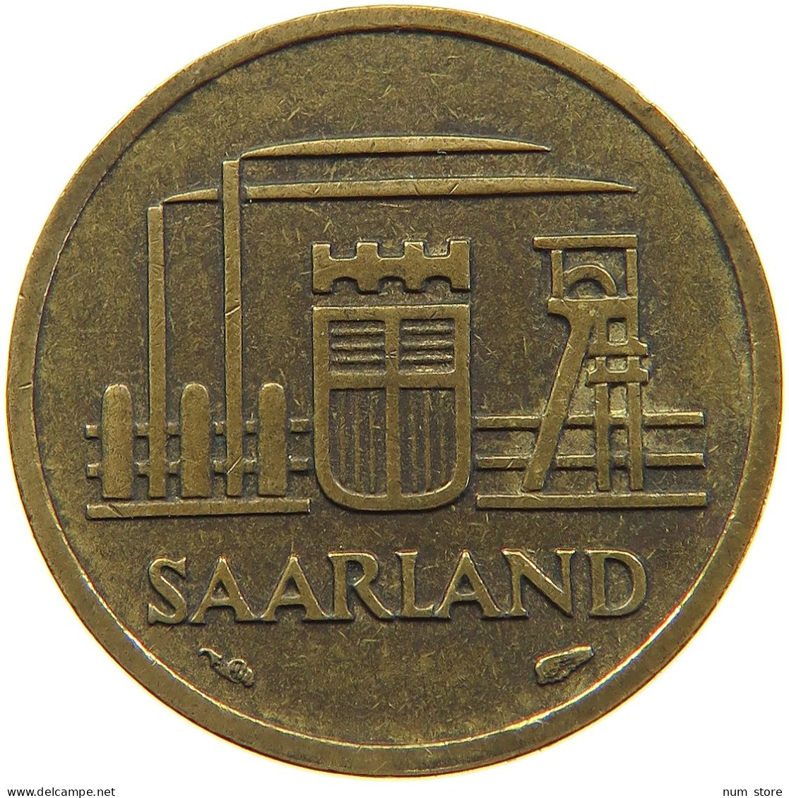 SAARLAND 10 FRANKEN 1954  #c064 0437 - 10 Franchi