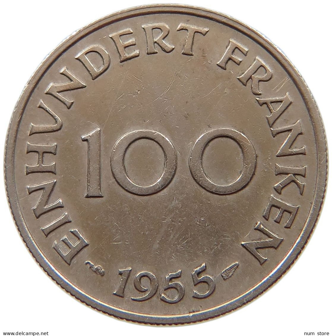 SAARLAND 100 FRANKEN 1955  #a017 0093 - 100 Franken