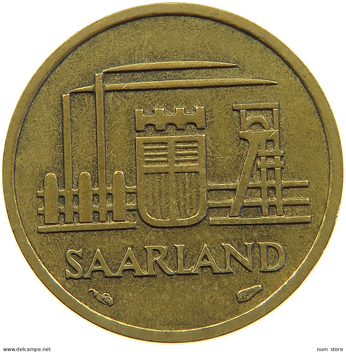 SAARLAND 10 FRANKEN 1954  #c058 0071 - 10 Franchi