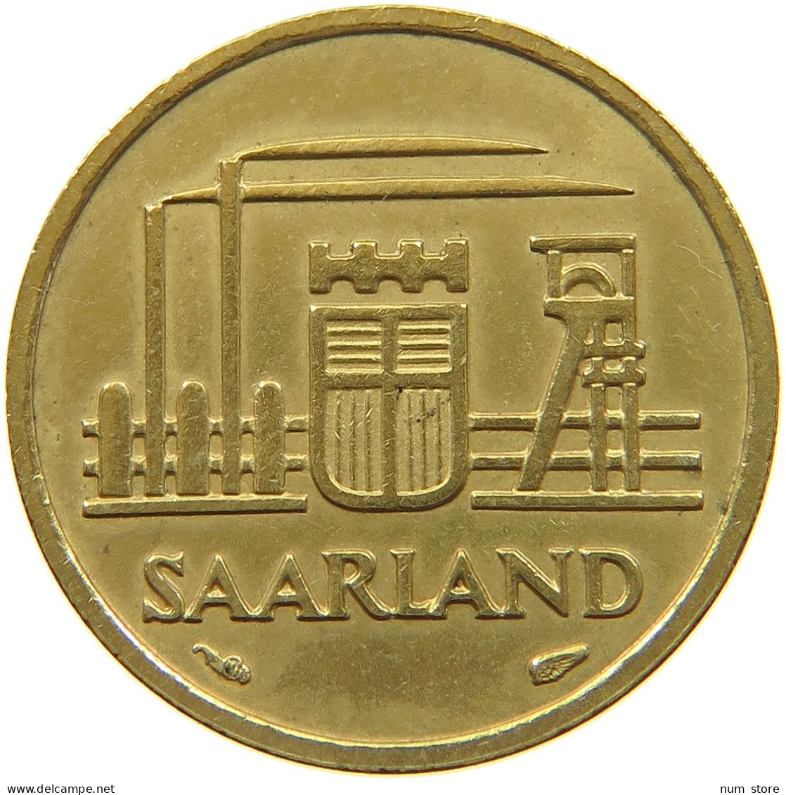 SAARLAND 10 FRANKEN 1954  #a047 0503 - 10 Franken