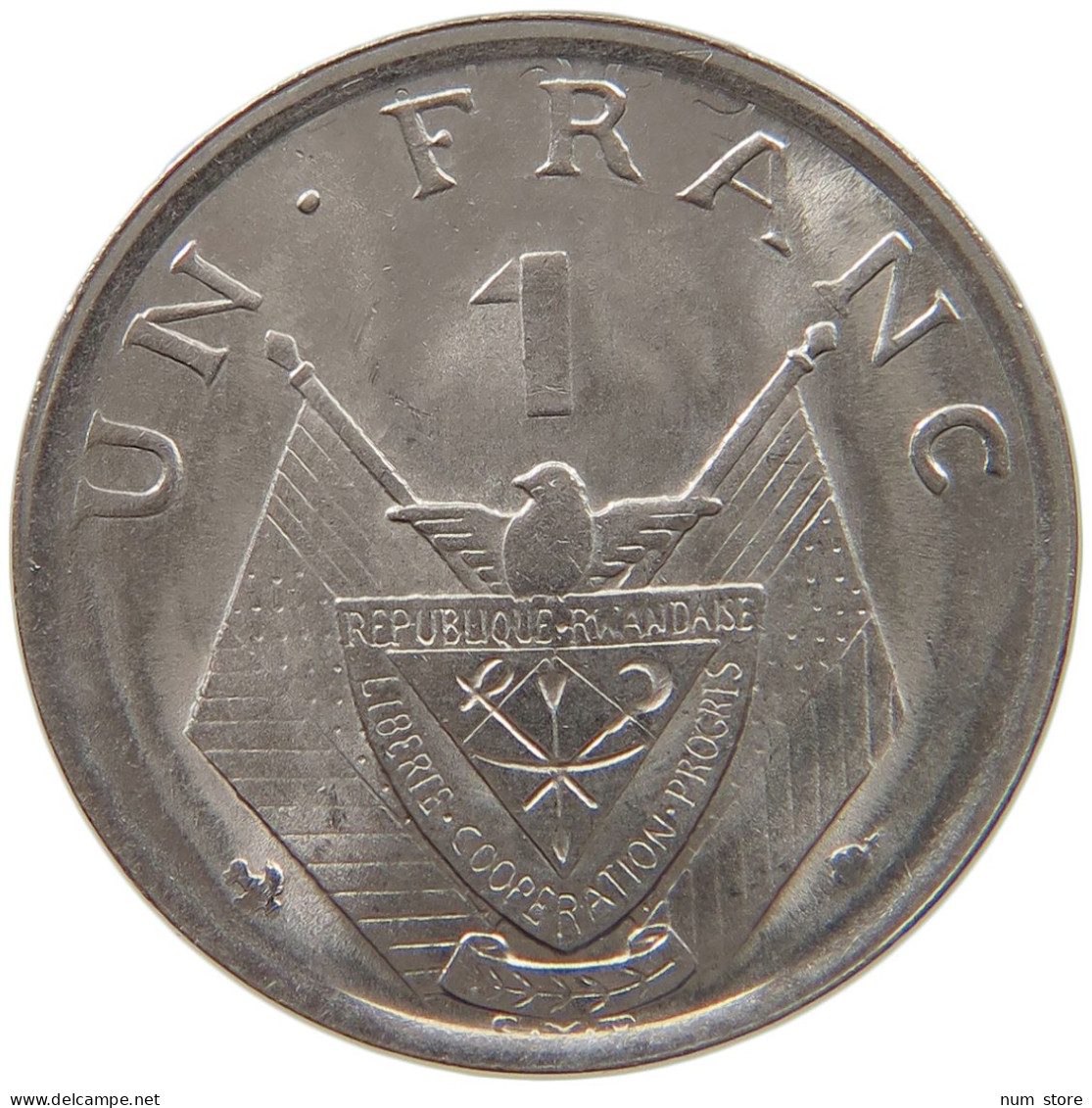 RWANDA FRANC 1965 OVERSTRUCK REVERSE #c030 0177 - Rwanda