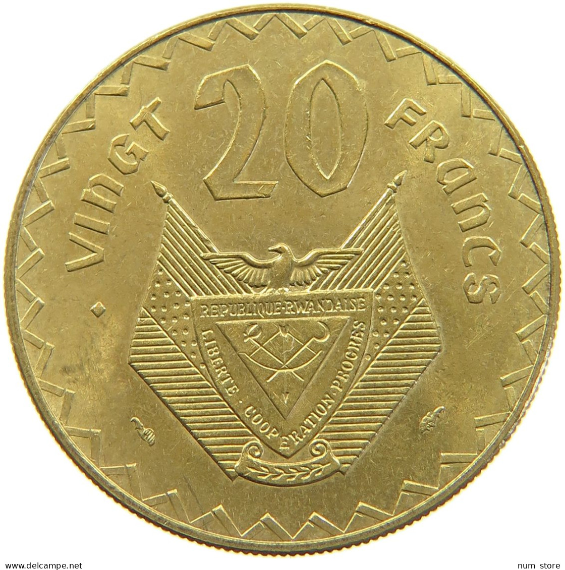 RWANDA 20 FRANCS 1977  #c015 0129 - Rwanda
