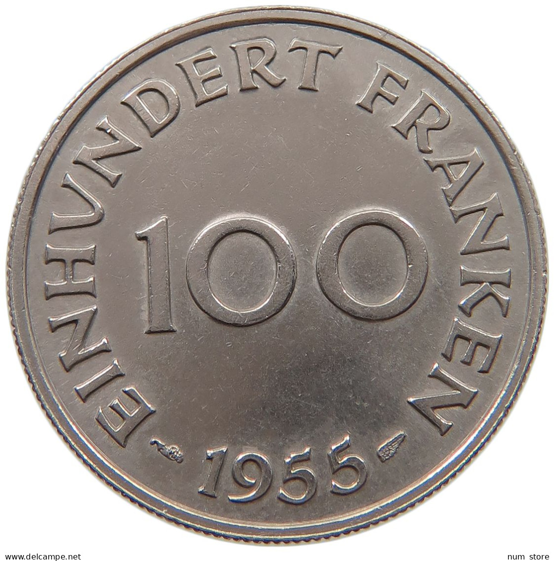 SAARLAND 100 FRANKEN 1955  #a061 0265 - 100 Franken