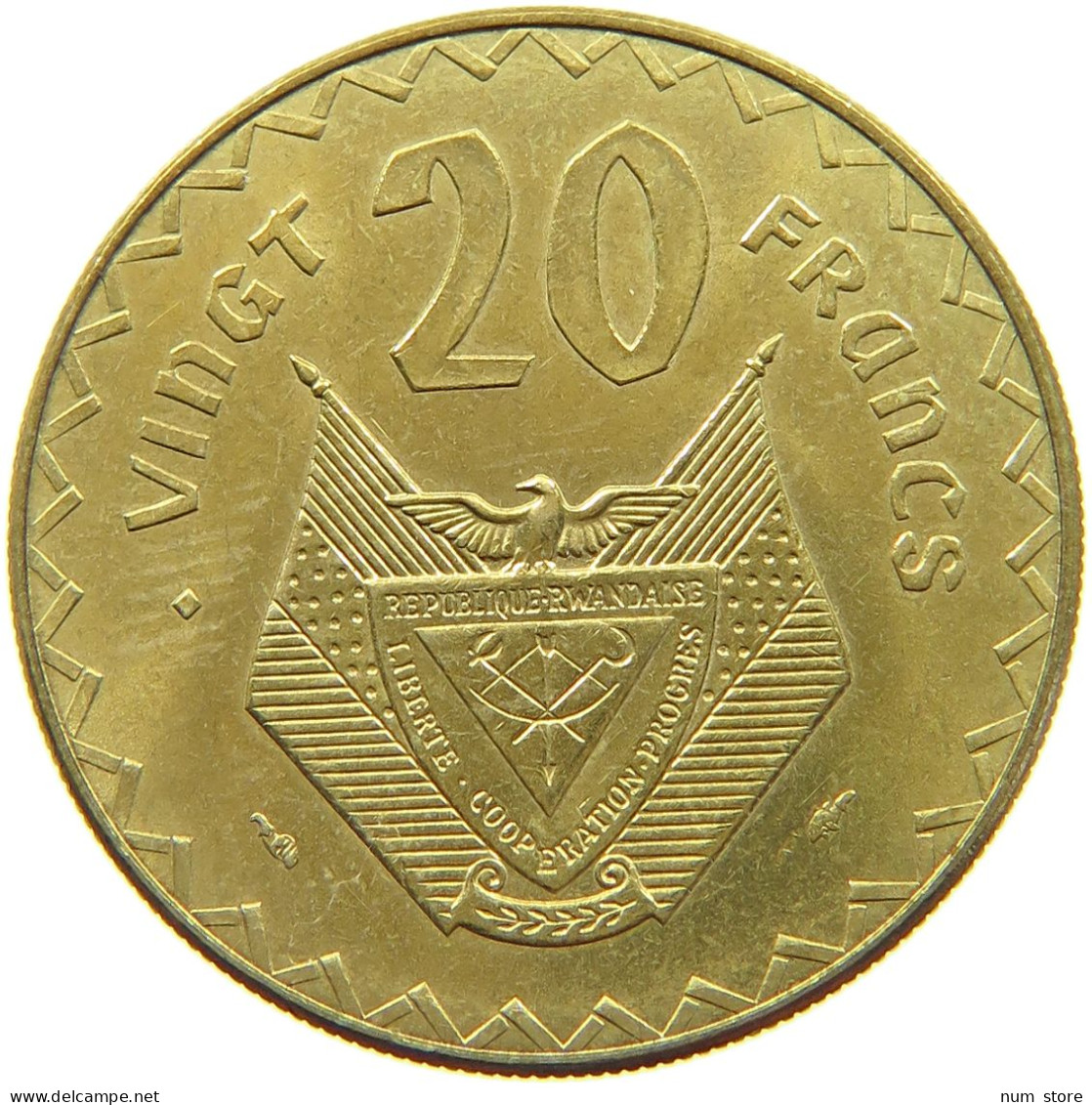 RWANDA 20 FRANCS 1977  #c055 0211 - Rwanda