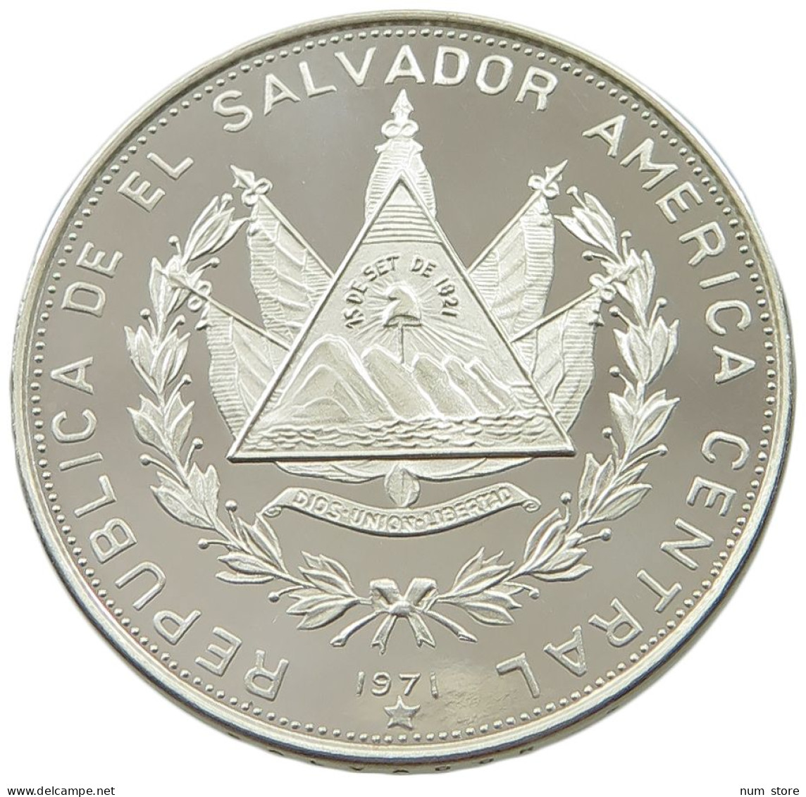 SALVADOR 5 COLONES 1971  #alb053 0157 - El Salvador