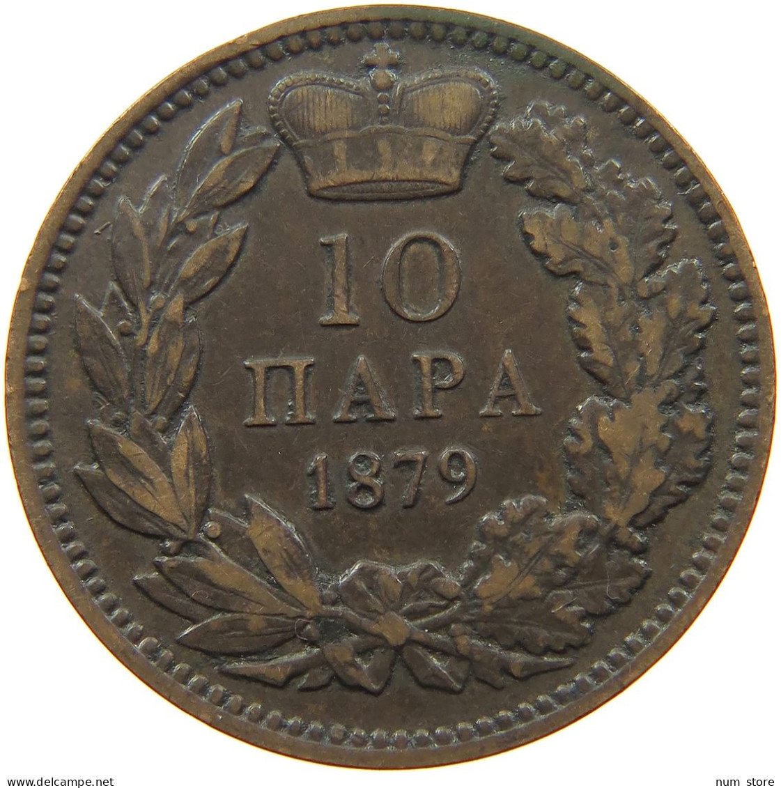 SERBIA 10 PARA 1879 Milan Obrenovic IV. (1868-1882) #s077 0137 - Serbia