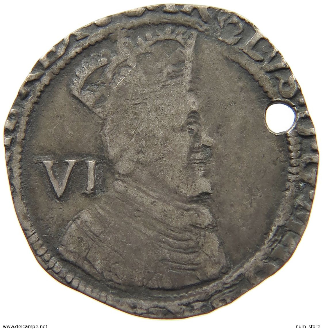 SCOTLAND 6 SHILLIGNS 1625 CHARLES I. 1625-1649 6 SHILLIGNS 1625 VERY RARE CUTTED #t006 0161 - Scottish
