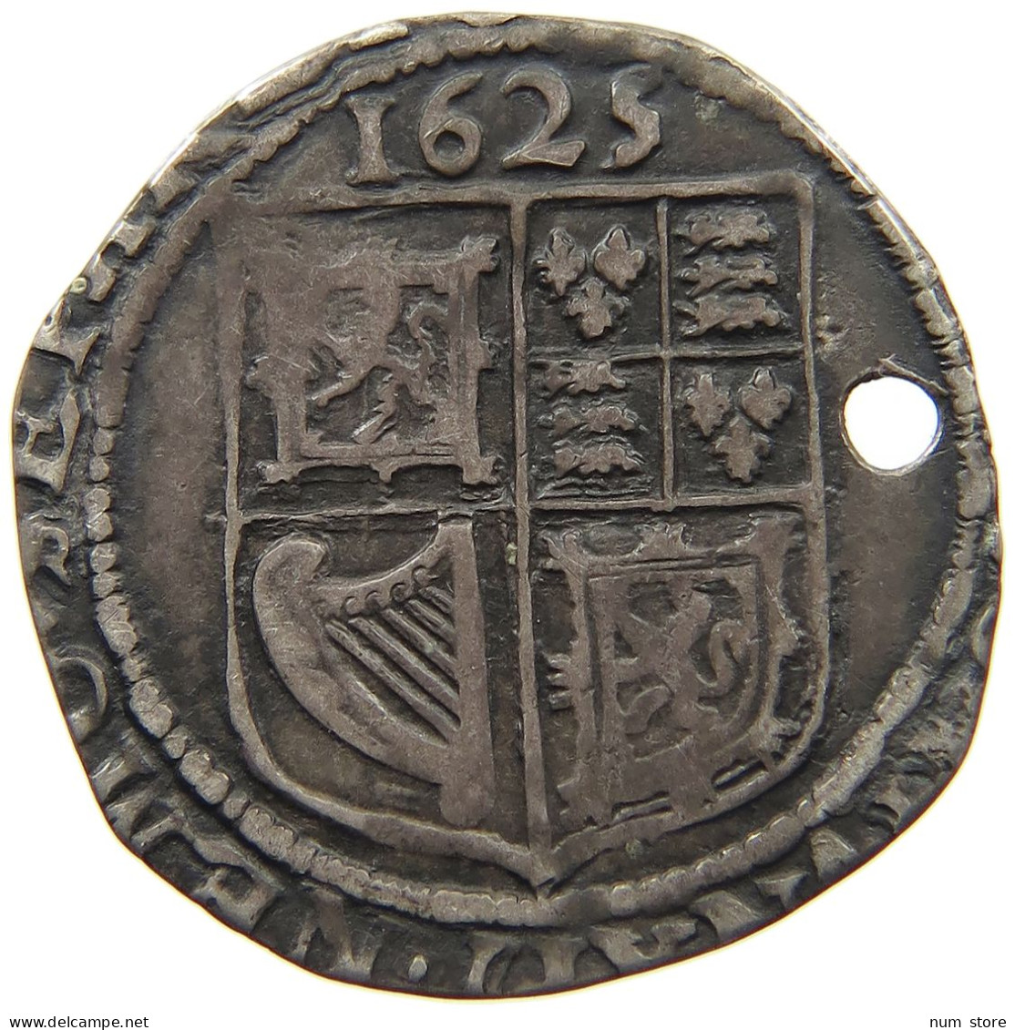 SCOTLAND 6 SHILLIGNS 1625 CHARLES I. 1625-1649 6 SHILLIGNS 1625 VERY RARE CUTTED #t006 0161 - Schots