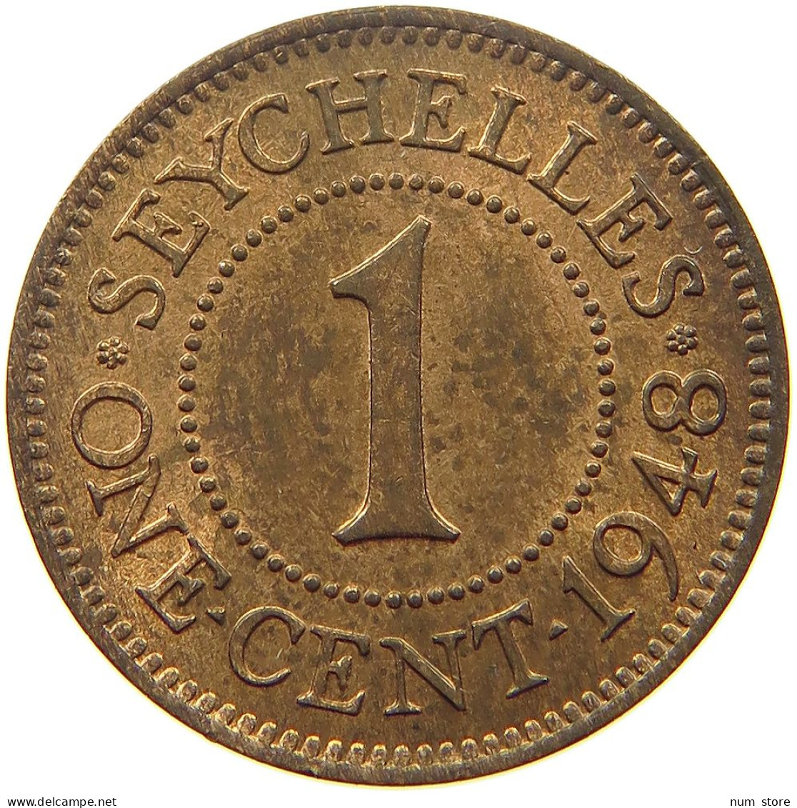 SEYCHELLES CENT 1948 George VI. (1936-1952) #s052 0285 - Seychelles