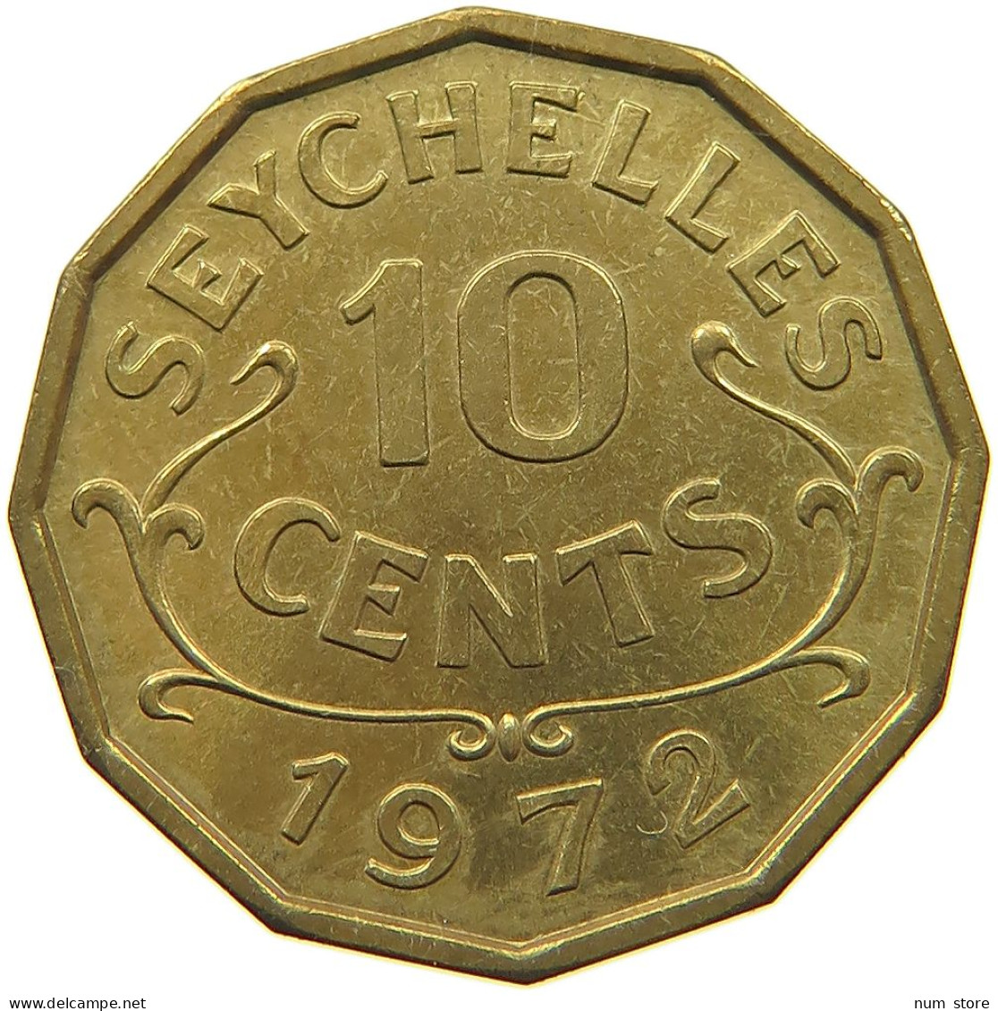 SEYCHELLES 10 CENTS 1972  #s060 0573 - Seychellen