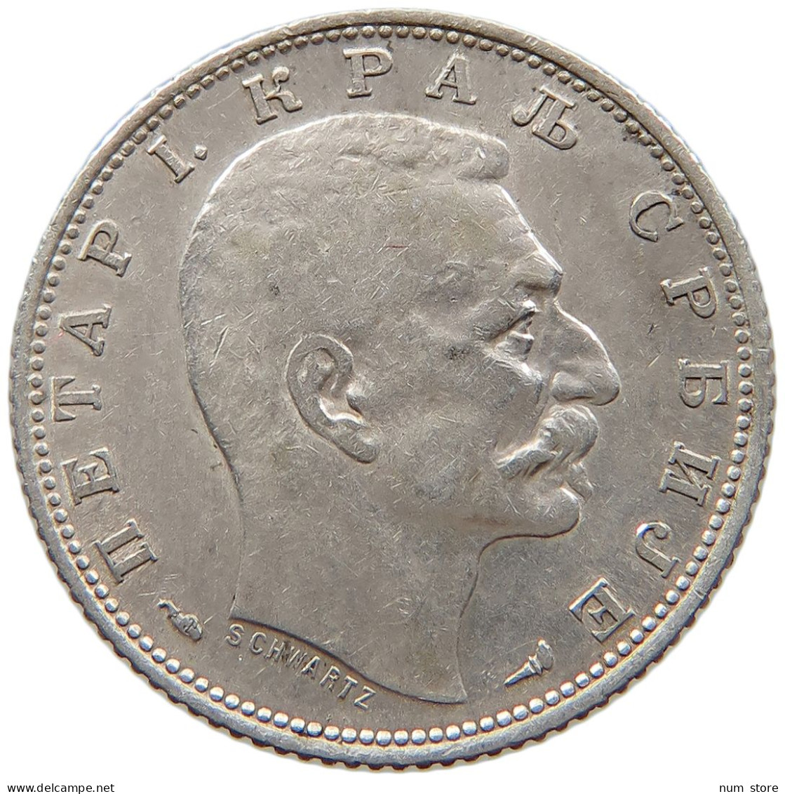 SERBIA DINAR 1915 Peter I. 1903-1918 #s012 0117 - Servië