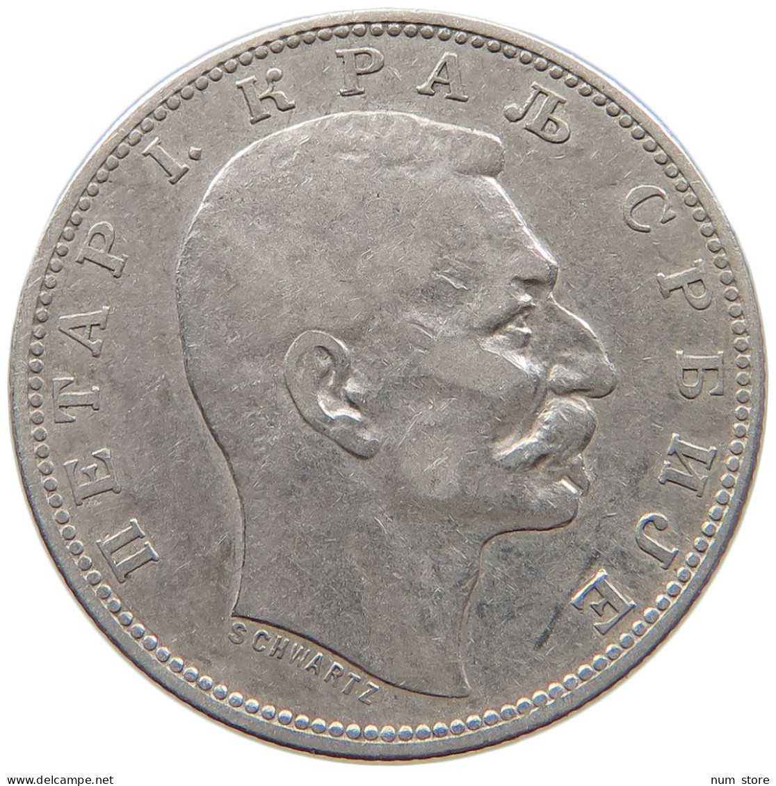 SERBIA DINAR 1912 Peter I. 1903-1918 #c070 0269 - Servië