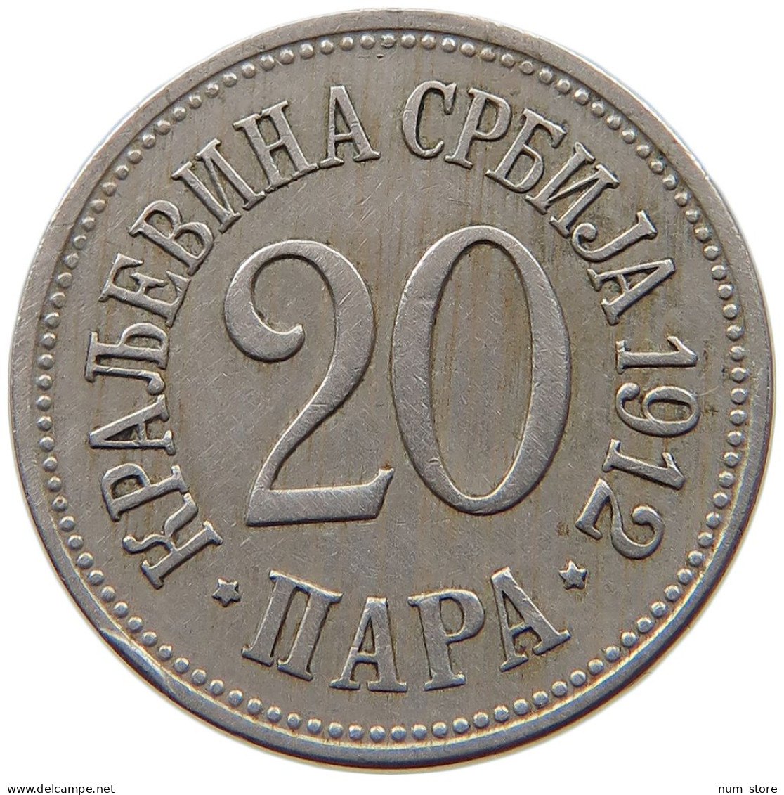 SERBIA 20 PARA 1912 Milan I (1882-1889) Alexander I (1889-1903) Peter I (1903-1918) #s067 0631 - Serbien