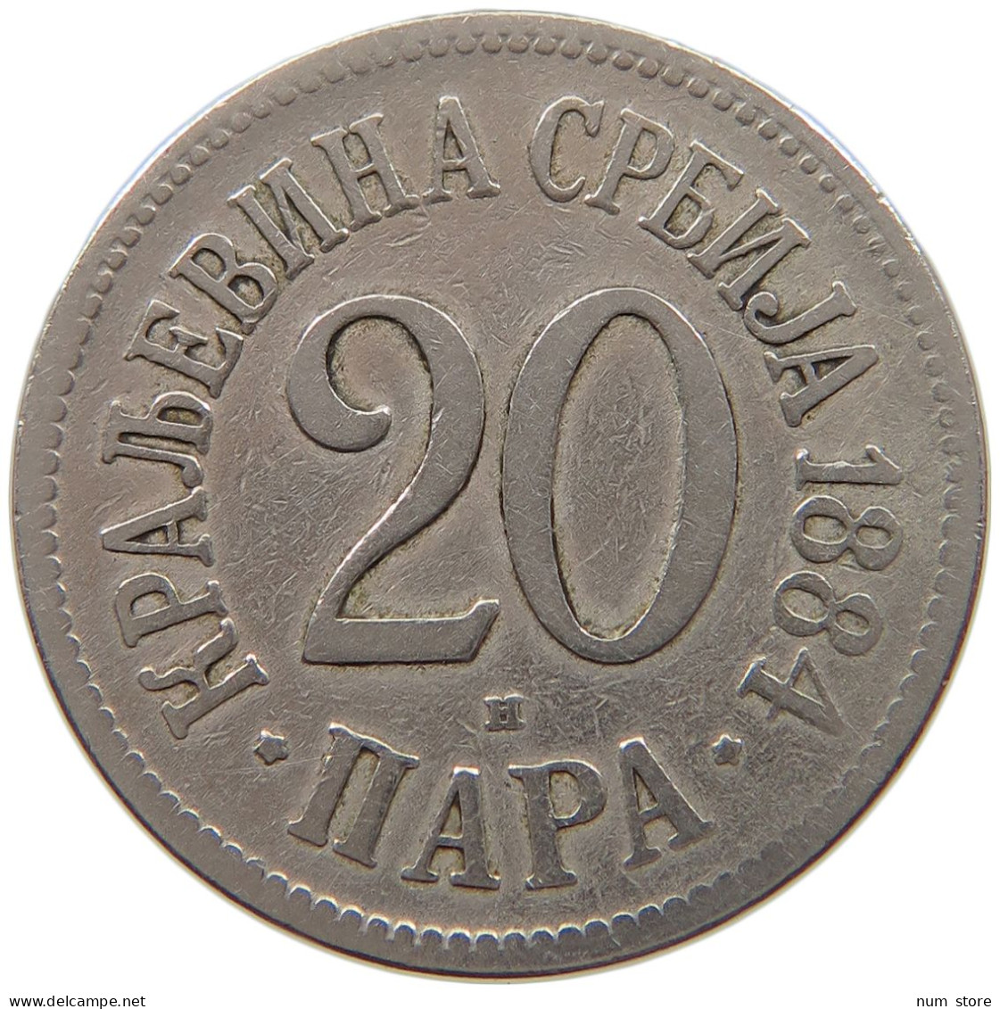 SERBIA 20 PARA 1884 Milan I. (1882-1889) #a046 0339 - Serbien