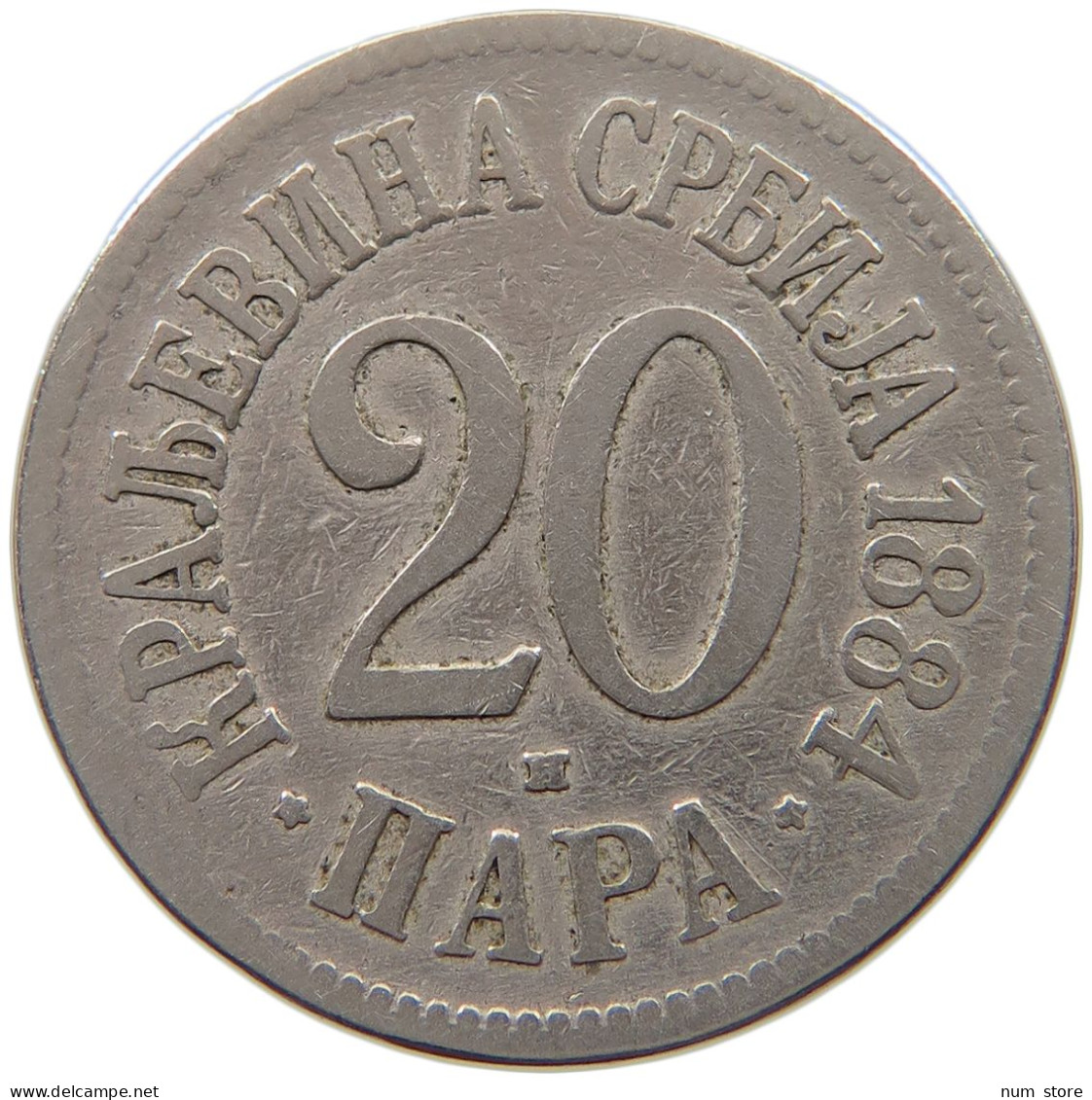 SERBIA 20 PARA 1884 Milan I. (1882-1889) #a046 0337 - Servië