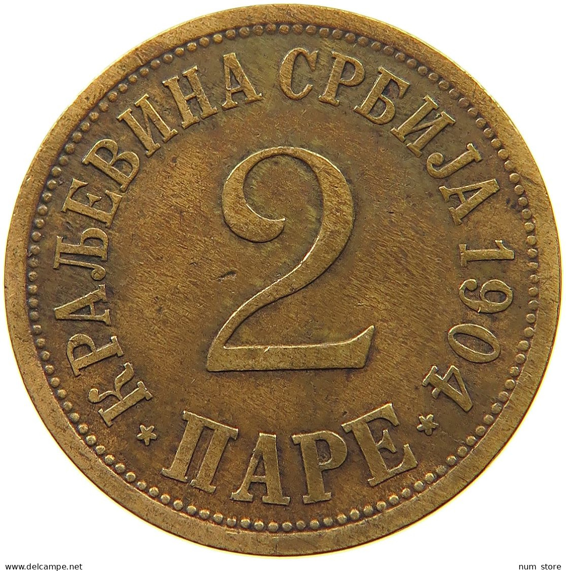 SERBIA 2 PARE 1904 Petar I. (1903-1918) #s036 0771 - Serbien