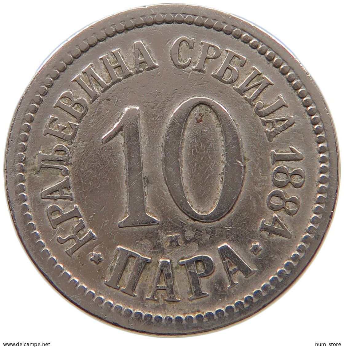 SERBIA 10 PARA 1884 Milan I. (1882-1889) #a046 0525 - Serbia