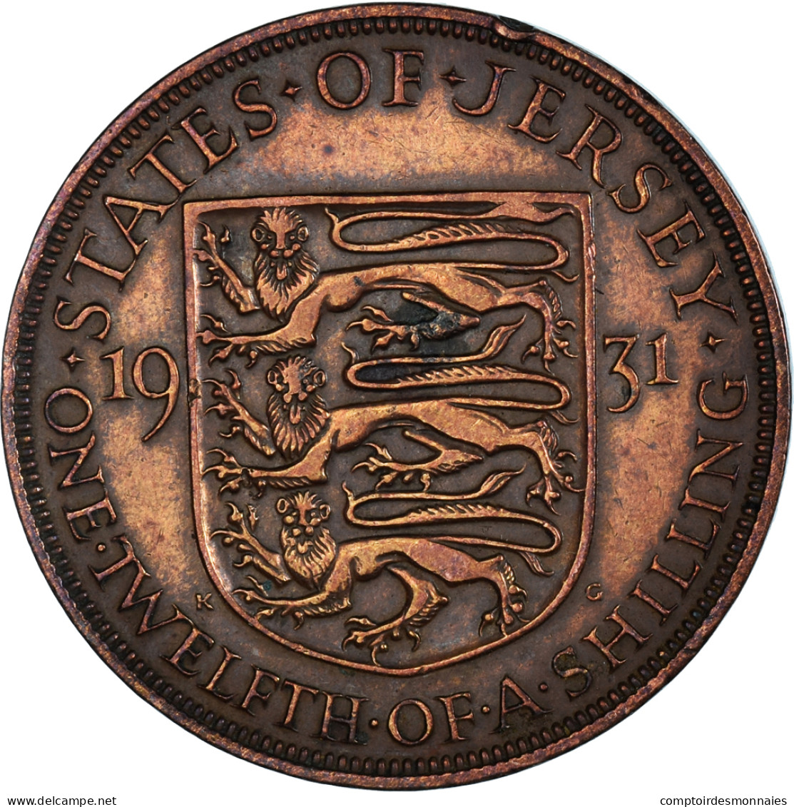 Monnaie, Jersey, 1/12 Shilling, 1931 - Jersey