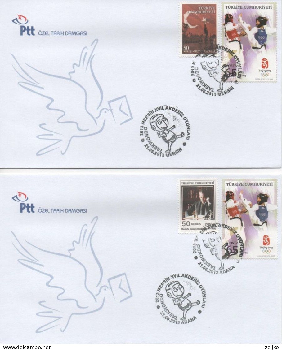 Turkey, Mediterranean Games 2013, Mersin And Adana, Taekwondo ( You Can By Only One Cover - 2,50 € ) - Non Classés