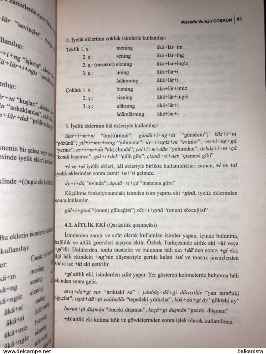 Ozbek Turkcesi Grameri  Mustafa Volkan Coskun Uzbek Language Grammar - Cultura