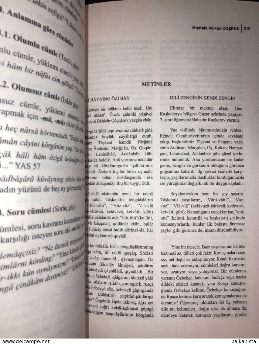 Ozbek Turkcesi Grameri  Mustafa Volkan Coskun Uzbek Language Grammar - Cultura