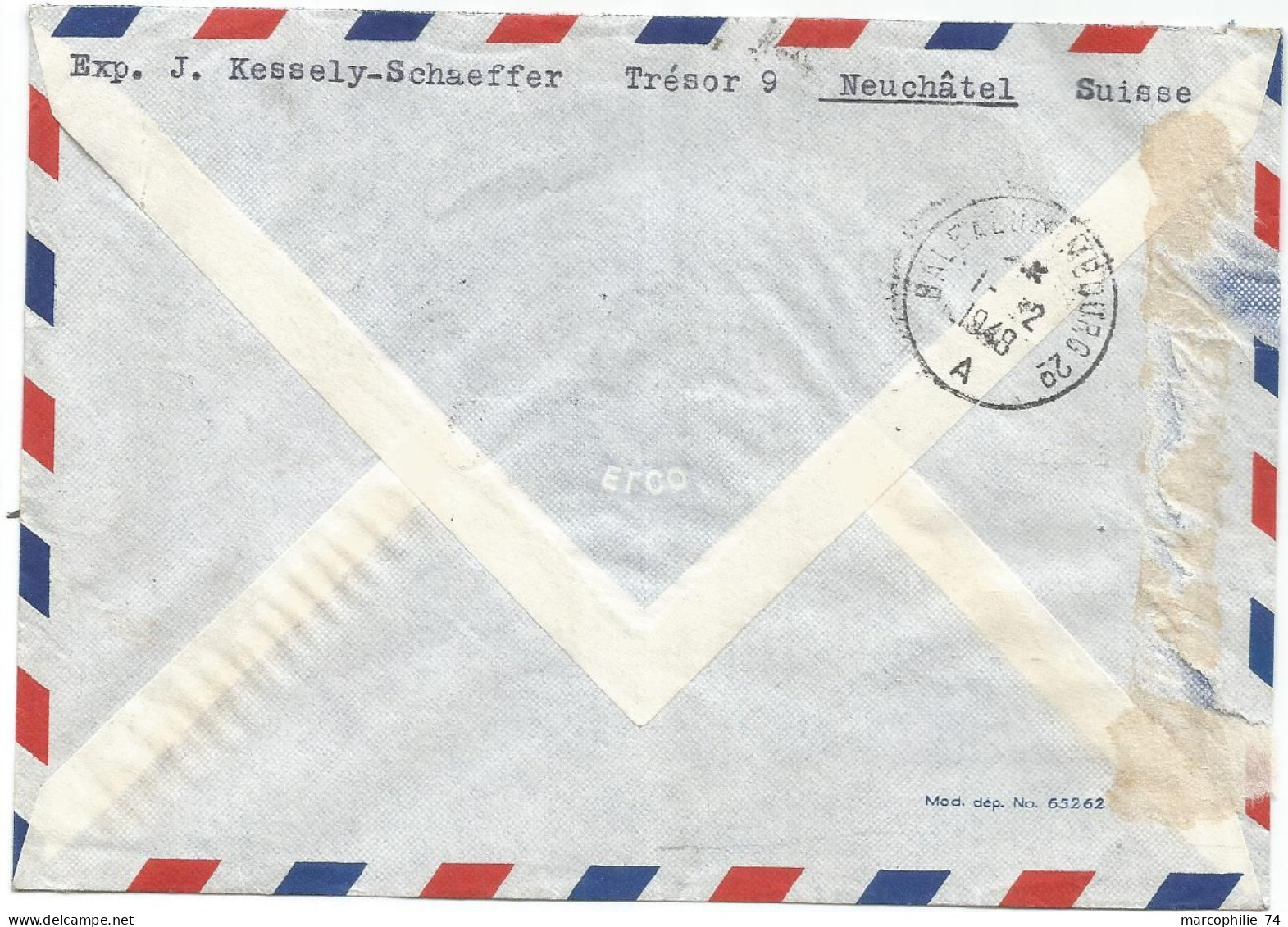 HELVETIA JEUX OLYMPIQUES SERIE SURTAXE LETTRE COVER AVION ST MORITZ 30.1.1948 TO FRANCE - Inverno1948: St-Moritz