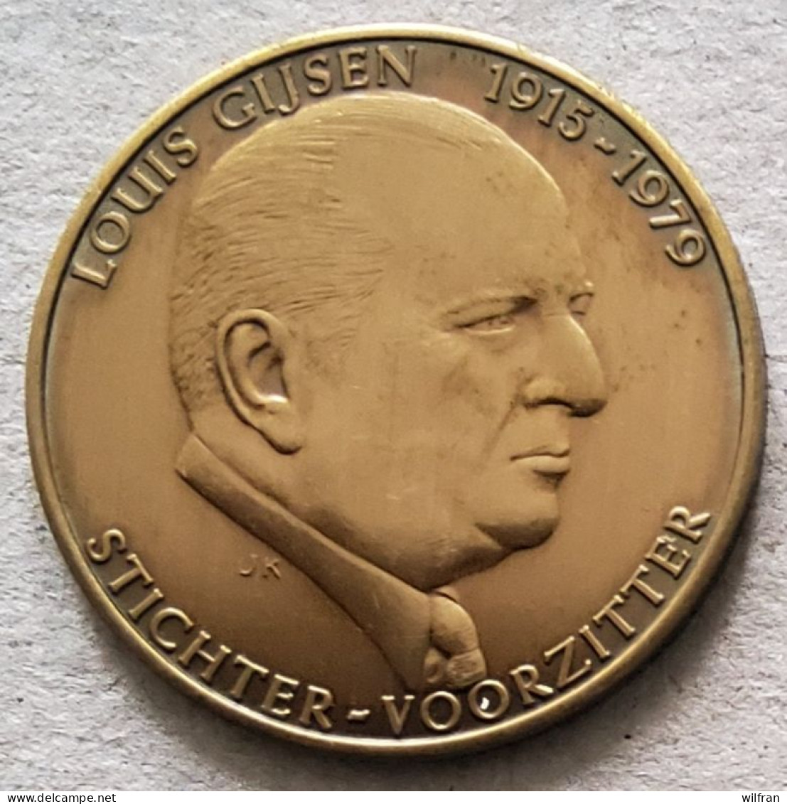 4336 Vz Louis Gijsen Stichter Voorzitter  - Kz 25ste Handelsbeurs Kapellen Marktplein - Tokens Of Communes