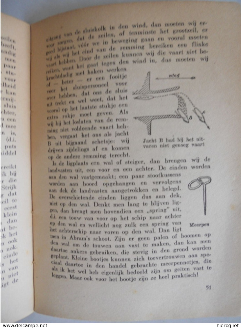 ZEILEN voor den beginner door H.C.A van Kampen zeilsport watersport zeilboot zetten strijken reven varen knopen steken