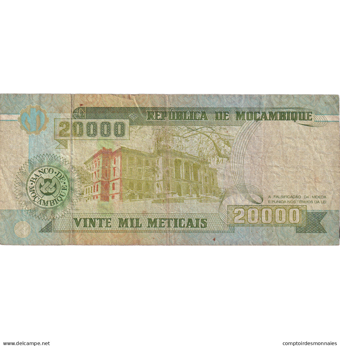 Billet, Mozambique, 20,000 Meticais, 1999, 1999-06-16, KM:140, TB+ - Mozambico