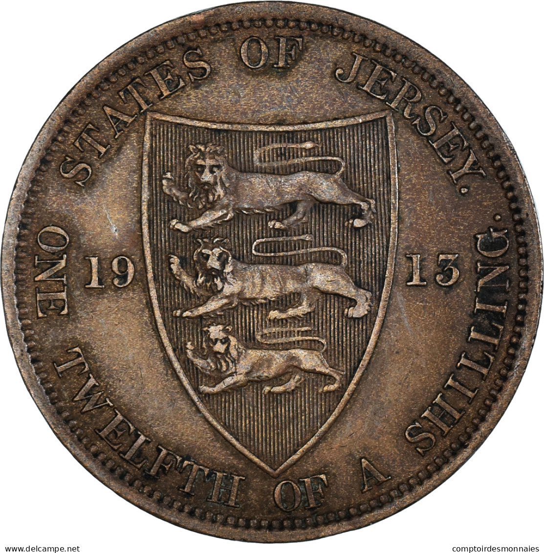 Monnaie, Jersey, 1/12 Shilling, 1913 - Jersey