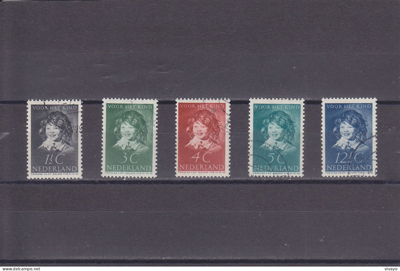 NETHERLANDS - NEDERLAND - PAYS BAS - O / FINE CANCELLED - 1937 - VOOR HET KIND - CHILDREN'S WELFARE - Mi. 308/12 - Gebruikt