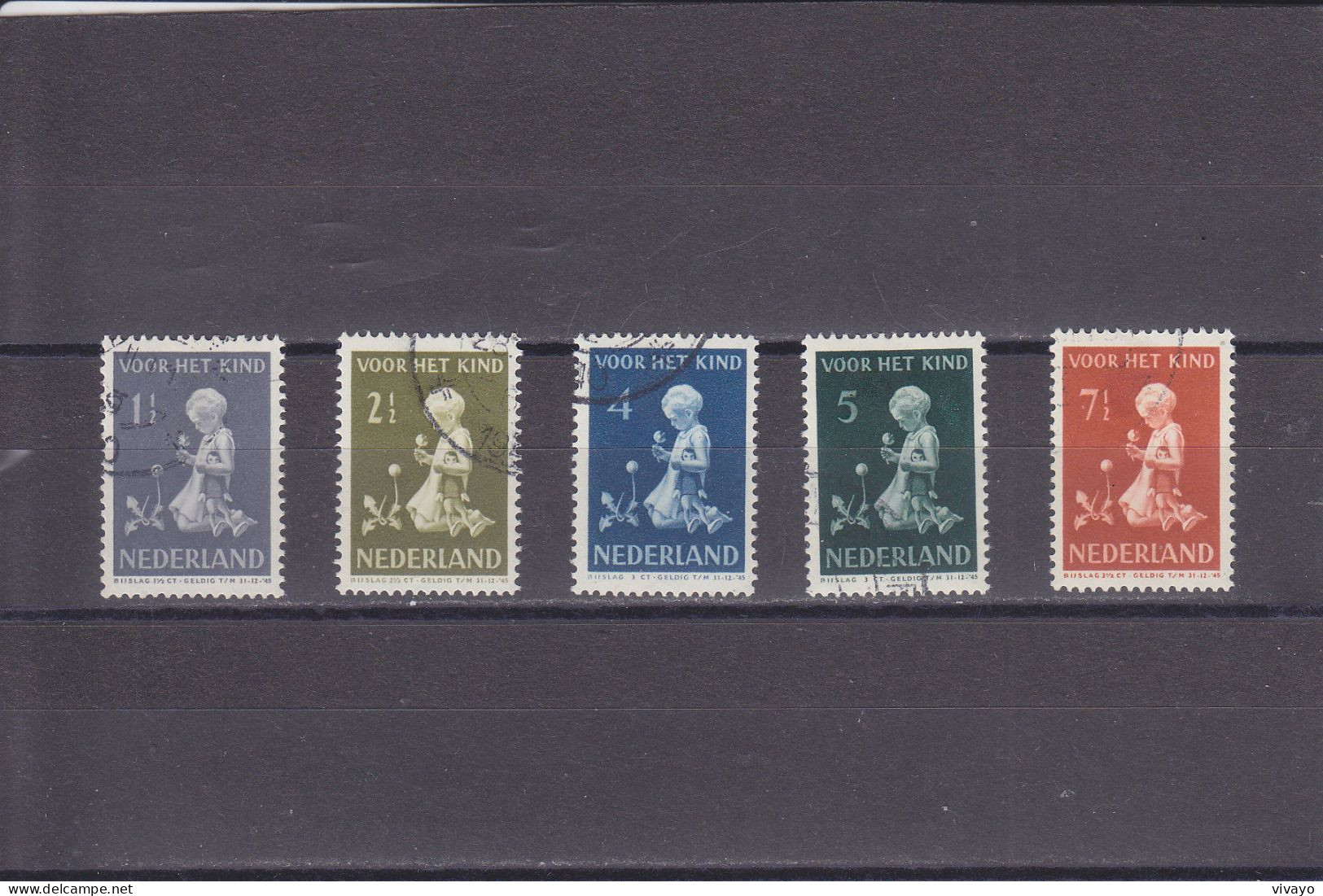 NETHERLANDS - NEDERLAND - PAYS BAS - O / FINE CANCELLED - 1940 - VOOR HET KIND - CHILDREN'S WELFARE - Mi. 375/79 - Gebruikt