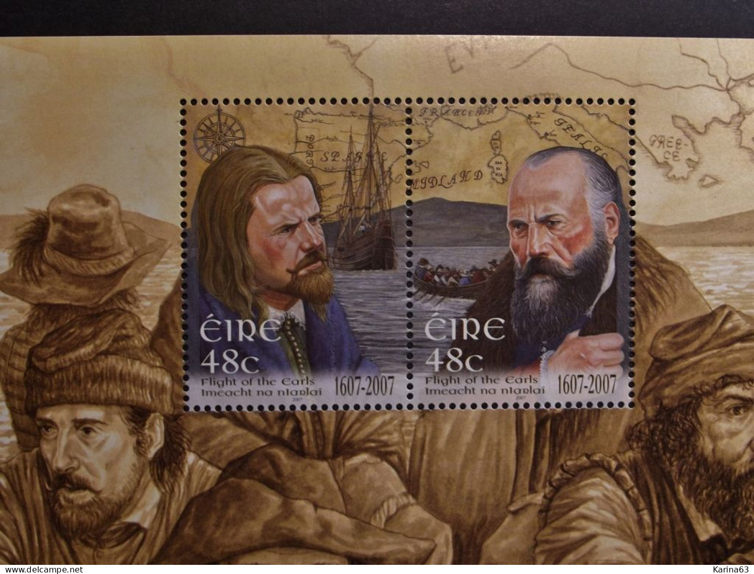 Ireland - Irelande - Eire - 2007 - ( 2 Val.) Anniversary Of Battle Of The Counts And The End Of Gaelic Aristocracy - MNH - Blocks & Sheetlets