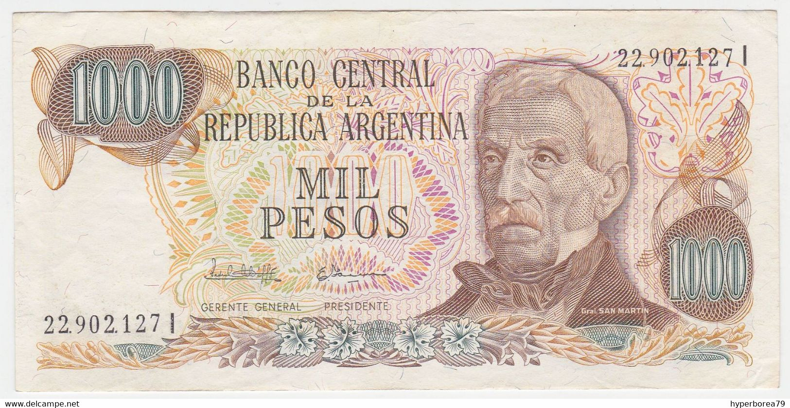 Argentina P 304 D - 1000 Pesos 1976 1983 - VF - Argentine