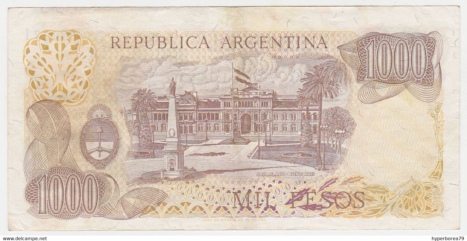 Argentina P 304 D - 1000 Pesos 1976 1983 - VF - Argentine