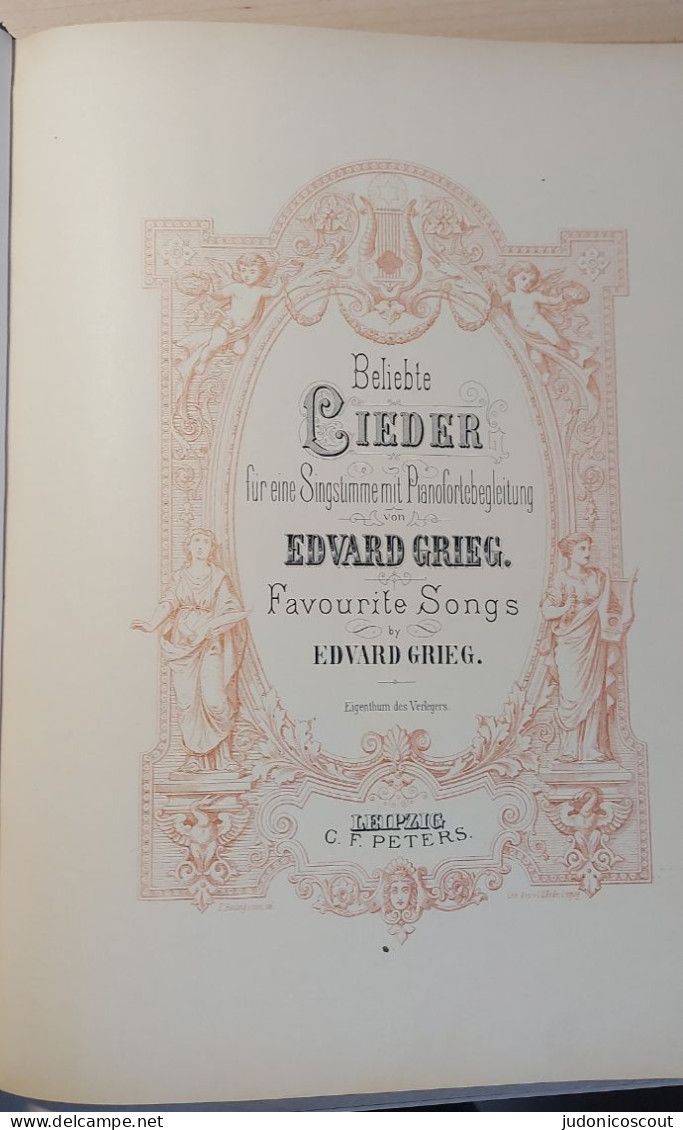 Recueil De Partitions Pour Une Voix Et Piano / Edvard Grieg / Johannes Brahms - Gesang (solo)