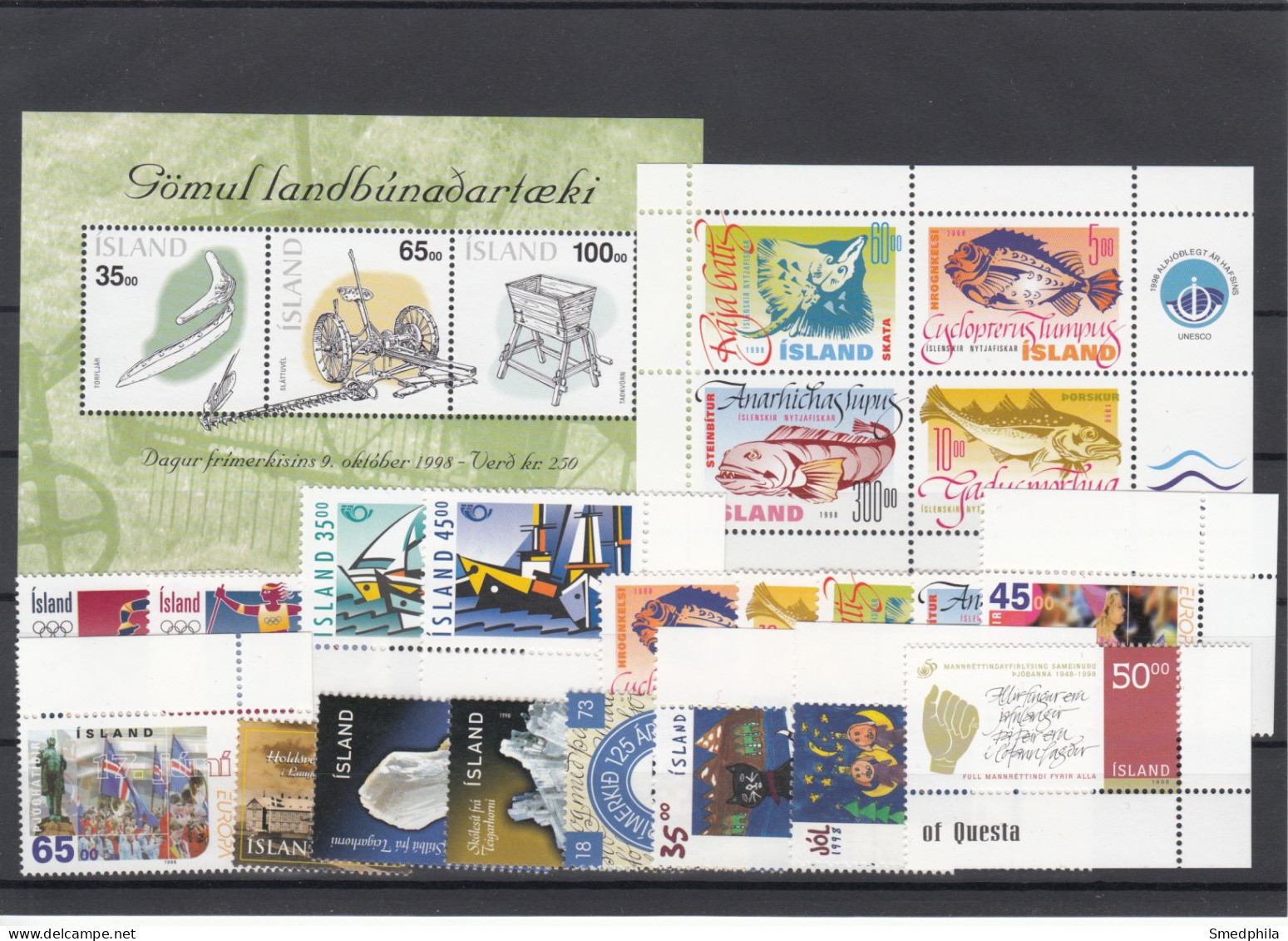 Iceland 1998 - Full Year MNH ** - Komplette Jahrgänge