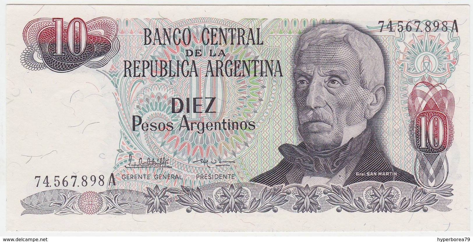 Argentina P 313 - 10 Pesos Argentinos 1983 1985 - AUNC - Argentine