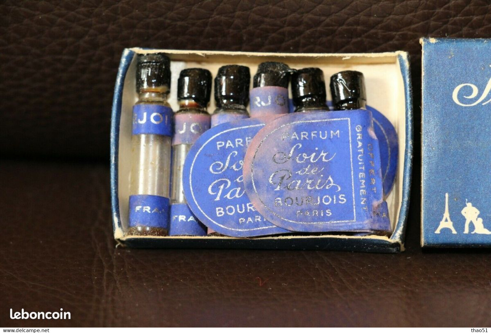 Vintage 6 Tubes Miniatures PARFUM BOURJOIS En Boite D'allumettes SOIR DE PARIS - Miniaturen (met Doos)