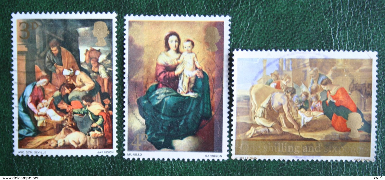 Xmas Noel Paintings Art Gemalde Mi 474-476 Yv 499-1 1967 Used Gebruikt Oblitere ENGLAND GRANDE-BRETAGNE GB GREAT BRITAIN - Usati