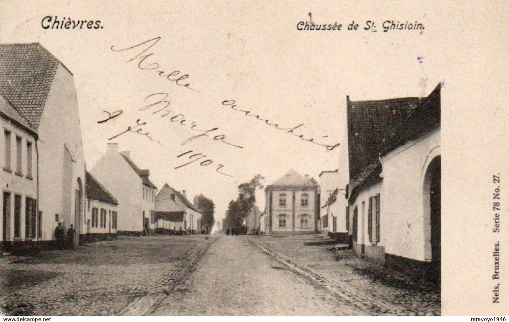 CHIEVRES Chaussée De St Ghislain  Voyagé  En 1902 - Chièvres